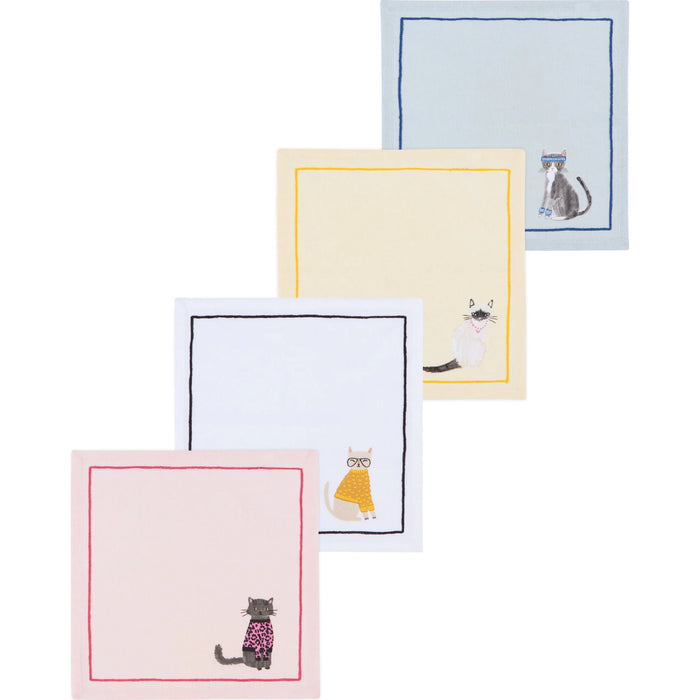 Danica Jubilee Cocktail Napkin Set Of 4 Feline Fine - Bear Country Kitchen