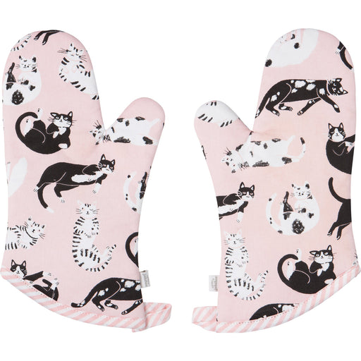 Danica Now Designs Jubilee Packaged Oven Mitts Set Of 2 Meow & Furever - Bear Country Kitchen