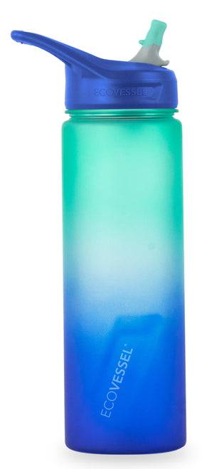 Eco Vessel Wave Sports Water Bottle With Silicone Straw - Bear Country Kitchen