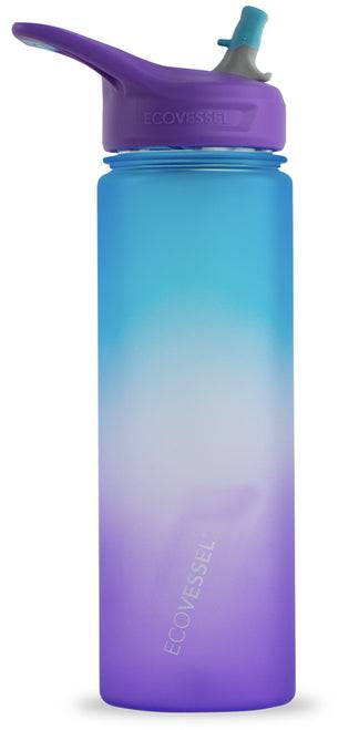 Eco Vessel Wave Sports Water Bottle With Silicone Straw - Bear Country Kitchen