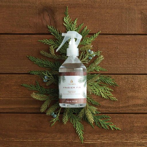 Thymes Deodorizing Linen Spary Frasier Fir - Bear Country Kitchen