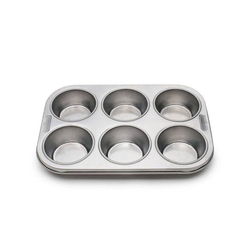 Fox Run Stainless Steel 6 cup Muffin Pan - Bear Country Kitchen