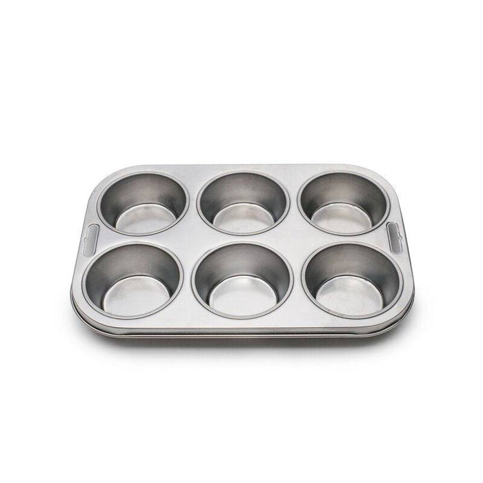 Fox Run Stainless Steel 6 cup Muffin Pan - Bear Country Kitchen