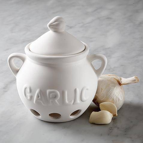 Fox Run Garlic Keeper - White - Bear Country Kitchen