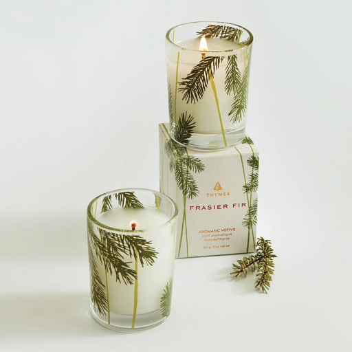 Thymes Frasier Fir Aromatic Votive Candle - Bear Country Kitchen