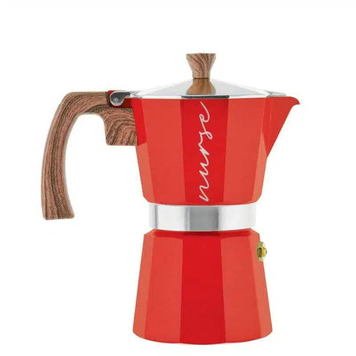 Grosche Stovetop Espresso Coffee Make Milano Red, 3 Cup - Bear Country Kitchen