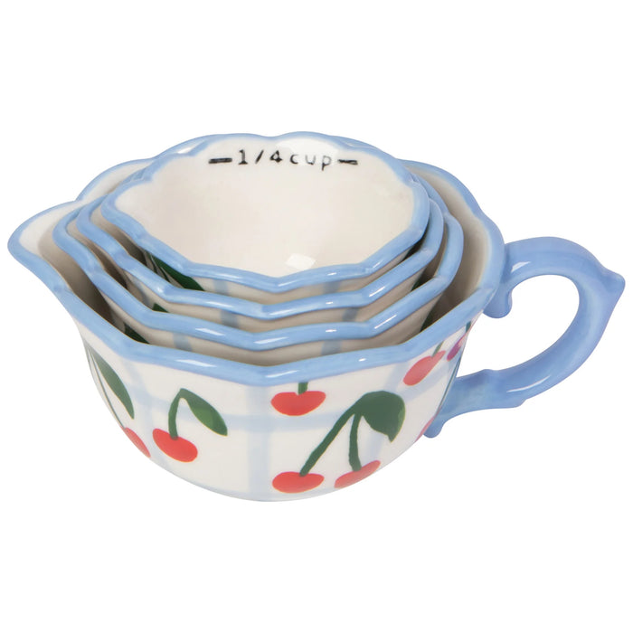 Danica Jubilee Set Of 4 Ceramic Measuring Cups Very Cherry - Bear Country Kitchen