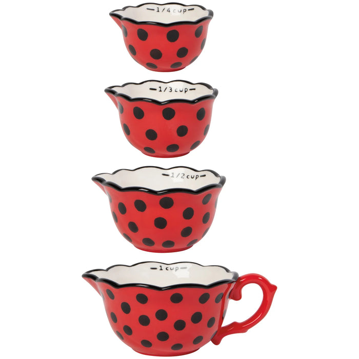 Danica Jubilee Set Of 4 Ceramic Measuring Cups Ladybugs - Bear Country Kitchen