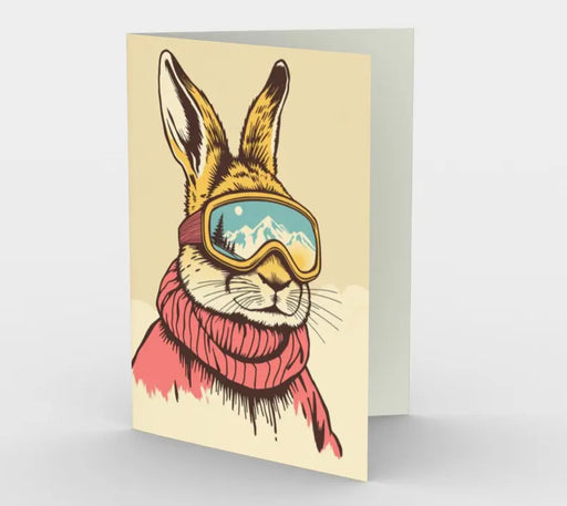Sofs Design Greeting Card Bunny Skier - Bear Country Kitchen