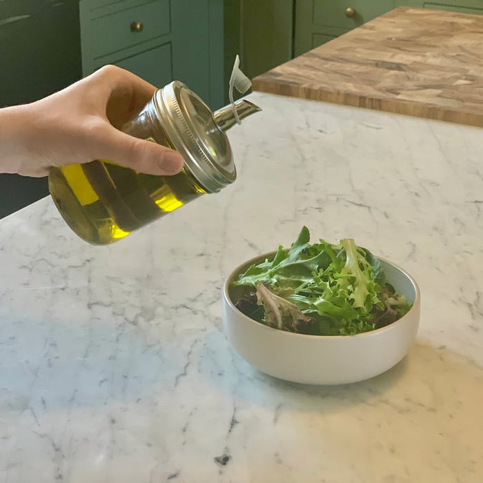 Jarware Wide Mouth Stainless Steel Oil Cruet - Bear Country Kitchen