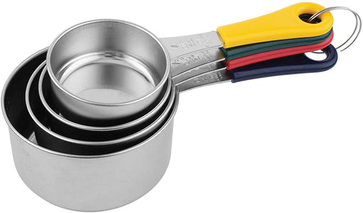 Foxrun Stainless Steel Measuring Cup Set Of 4 Colored Handle - Bear Country Kitchen