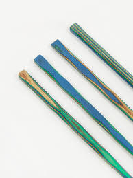 Island Bamboo Pakkawood Chopsticks Peacock Set Of 2 Pair - Bear Country Kitchen