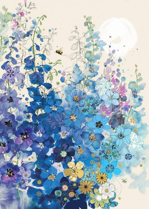 Bug Art Card Delphiniums - Bear Country Kitchen