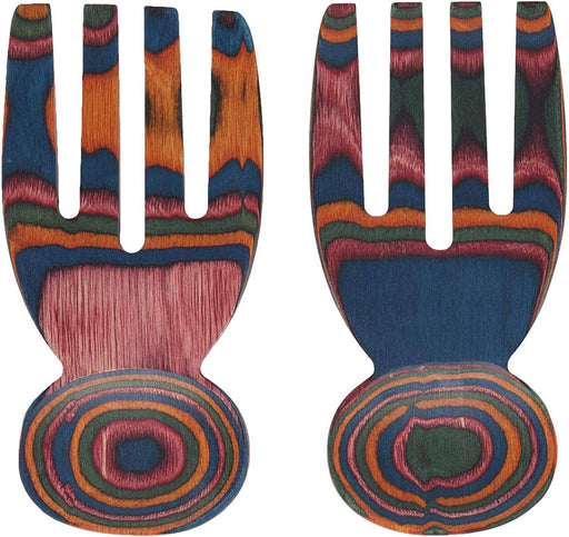 Island Bamboo Pakkawood Salad Hands - Rainbow - Bear Country Kitchen
