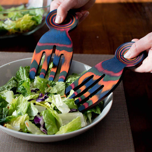 Island Bamboo Pakkawood Salad Hands - Rainbow - Bear Country Kitchen