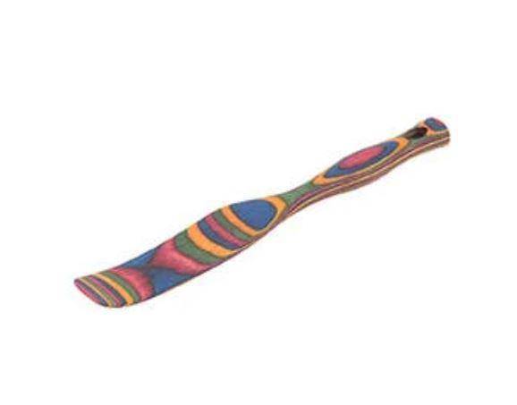 Island Bamboo Pakkawood Slim Spurtle Rainbow - Bear Country Kitchen
