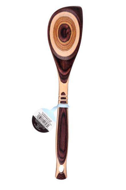 Island Bamboo Pakkawood Corner Spoon Natural 30CM - Bear Country Kitchen