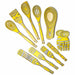 Island Bamboo Pakkawood Slotted Spoon Yellow 30CM - Bear Country Kitchen