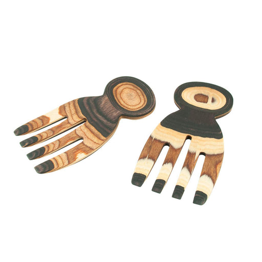 Island Bamboo Pakkawood Salad Hands Natural 16CM - Bear Country Kitchen