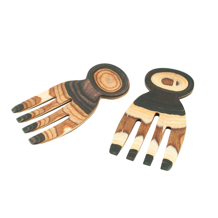 Island Bamboo Pakkawood Salad Hands Natural 16CM - Bear Country Kitchen