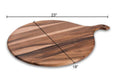 Kalmar Home Extra Large Round Acacia Charcuterie Board - Bear Country Kitchen