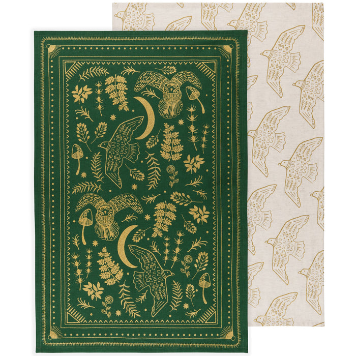 Danica Studio Linen Blend Dishtowel Set Of 2 Moonlit - Bear Country Kitchen