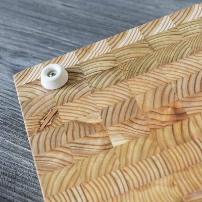 Larch Wood One Handed Large Cutting Board 15 x 9.5 x 1.25 inches - Bear Country Kitchen