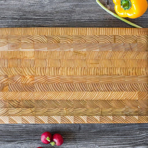 Larch Wood One Handed Large Cutting Board 15 x 9.5 x 1.25 inches - Bear Country Kitchen