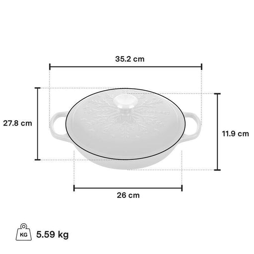 Le Creuset Snowflake Braiser 2.2L - Bear Country Kitchen