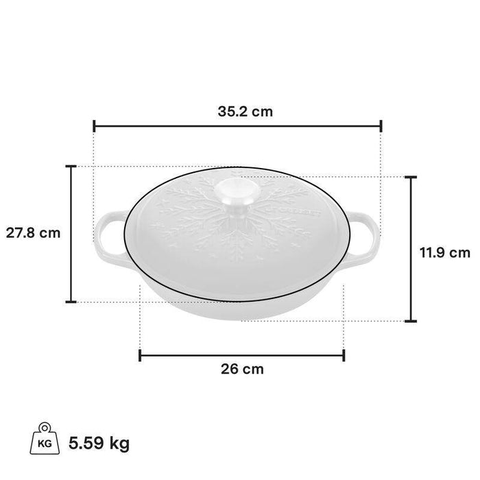 Le Creuset Snowflake Braiser 2.2L - Bear Country Kitchen