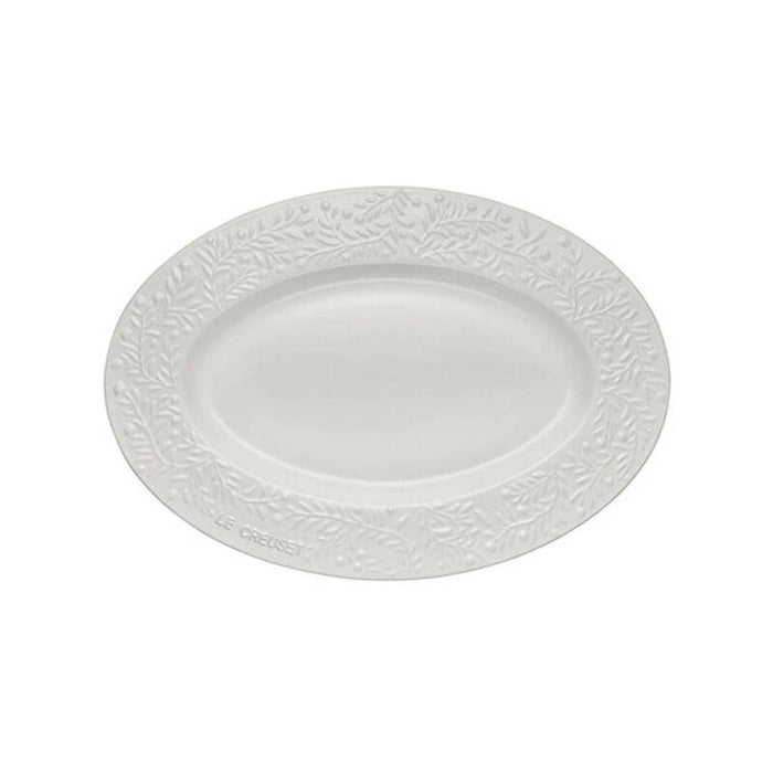 Le Creuset Heritage Oval Platter 45CM Olive Branch White - Bear Country Kitchen
