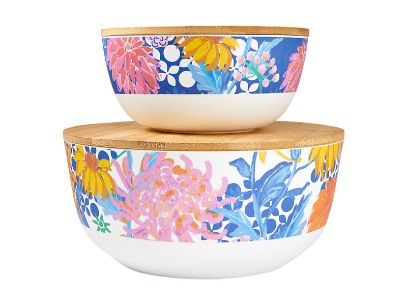 Maxwell Williams Melamine Serving Bowl With Lid Sunburst Set Of 2 - Bear Country Kitchen