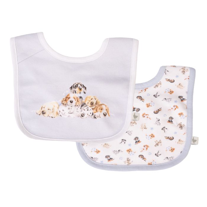 Wrendale Little Wren Bib Set Of 2 Little Paws - Bear Country Kitchen