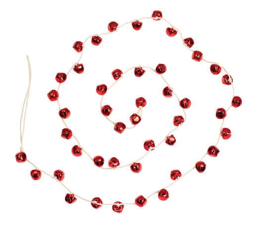Silver Tree Garland Metal Jingle Bells Red - Bear Country Kitchen