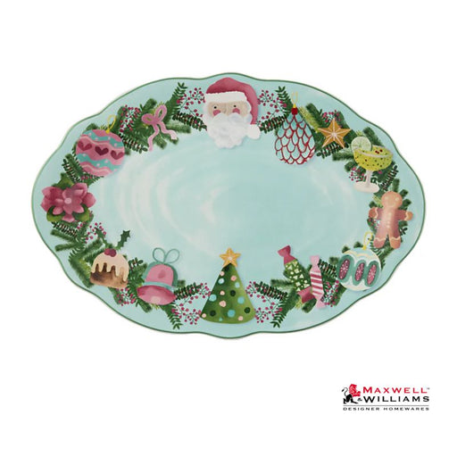 Maxwell Williams Christmas Season Platter 35x24cm - Bear Country Kitchen