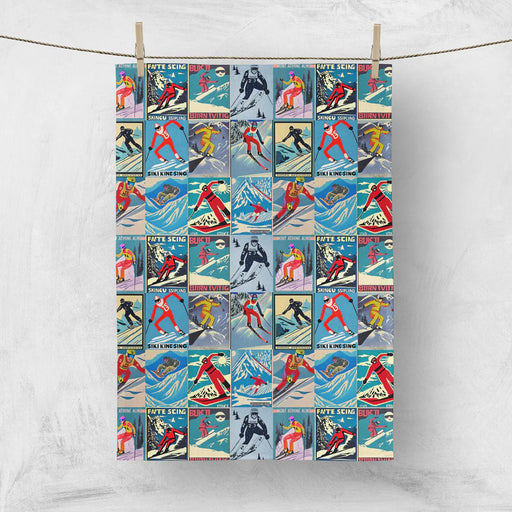 Sofs Design Tea Towel Vintage Men Skier - Bear Country Kitchen