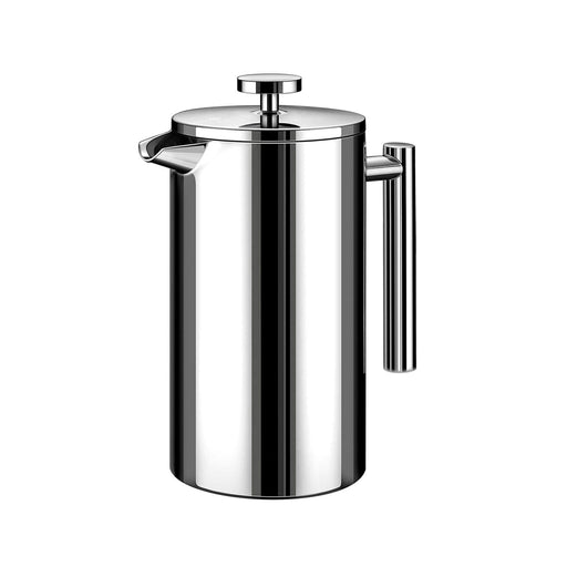 Minimal Stainless Steel Double Walled French Press 1L - Bear Country Kitchen