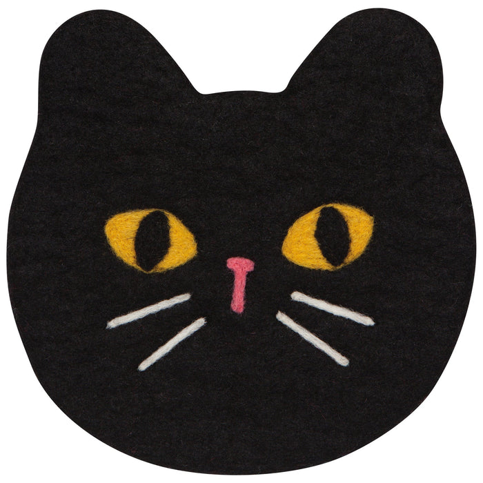 Danica Jubilee Felted Wool Trivet Black Cat - Bear Country Kitchen