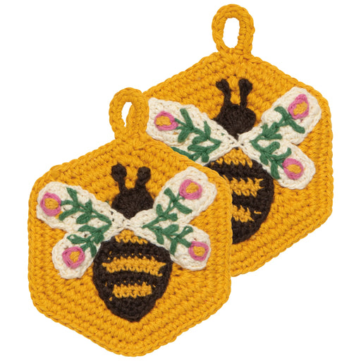 Danica Now Designs Crochet Sponge Set Of 2 Bee Garden - Bear Country Kitchen