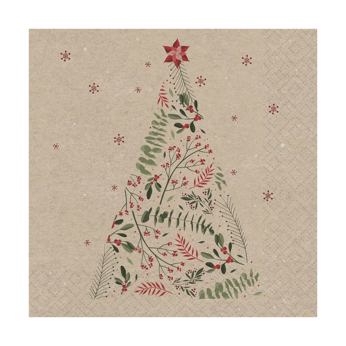 Paper Design Cocktail Napkin Graceful Pine - Bear Country Kitchen
