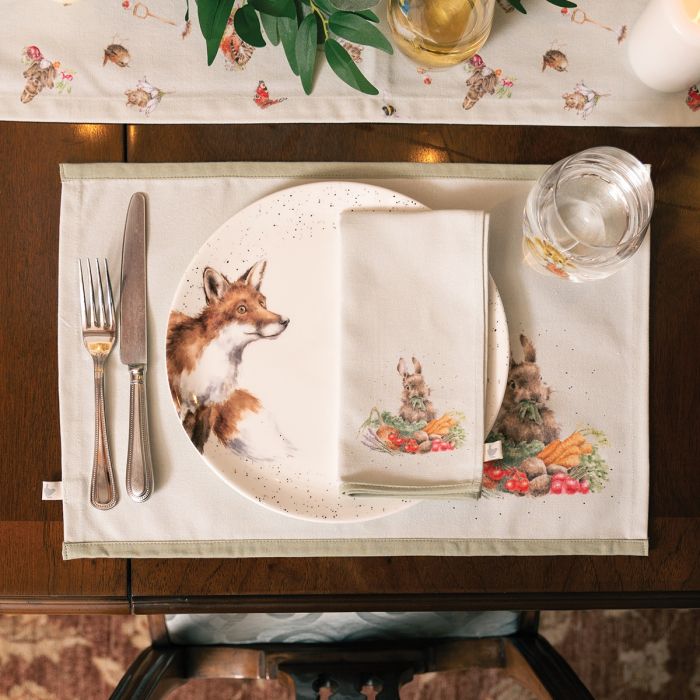 Wrendale Set Of 4 Napkins Garden Friends - Bear Country Kitchen