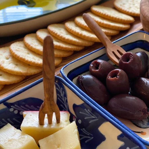 Natural Olive Wood Appetizer Fork 10CM - Bear Country Kitchen