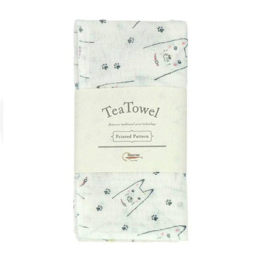 Nawrap Printed Tea Towel Cat - Bear Country Kitchen