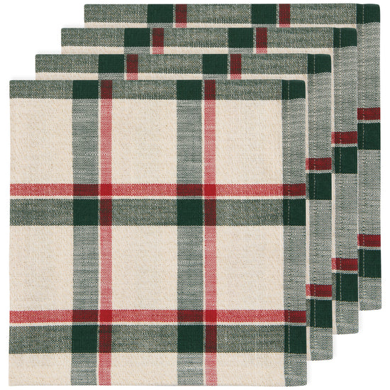 Danica Now Designs Set Of 4 Napkins Noel Plaid - Bear Country Kitchen