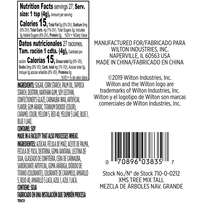 Wilton Christmas Sprinkles Tall XMAS Tree Mix - Bear Country Kitchen