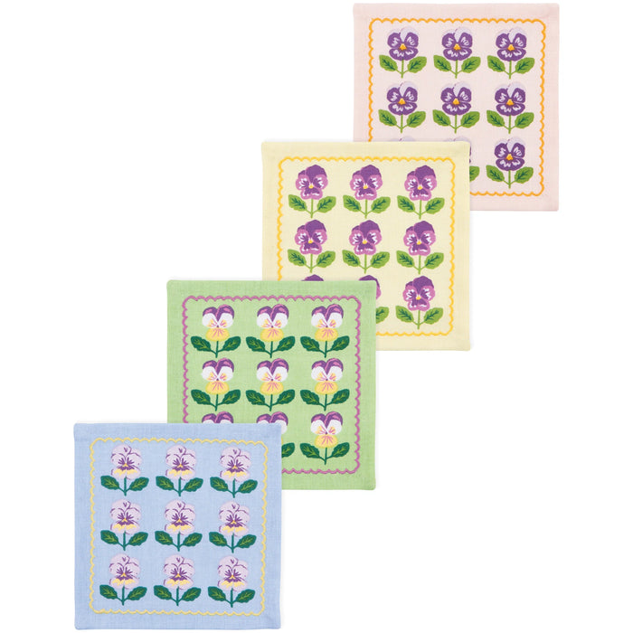 Danica Jubilee Cocktail Napkin Set Of 4 Pansy - Bear Country Kitchen