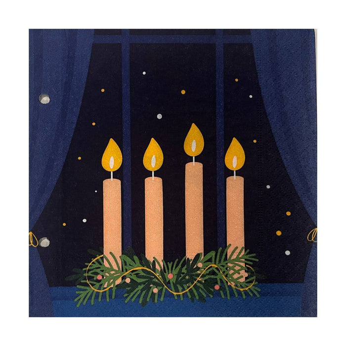 Paper Design Luncheon Napkin Advent Night - Bear Country Kitchen