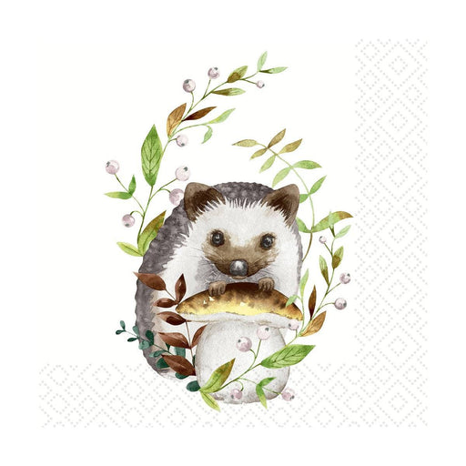 Paper Design Luncheon Napkin Forest Hedgehog - Bear Country Kitchen