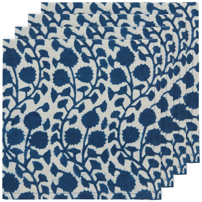 Danica Heirloom Block Print Napkin Set Of 4 Vinebloom - Bear Country Kitchen