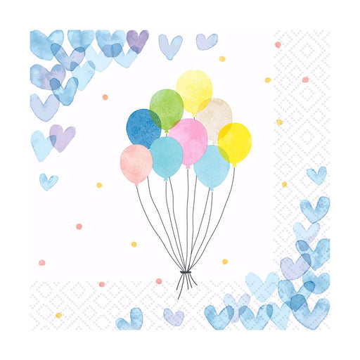 Paper Design Lunchon Napkin Hearts Balloons - Bear Country Kitchen